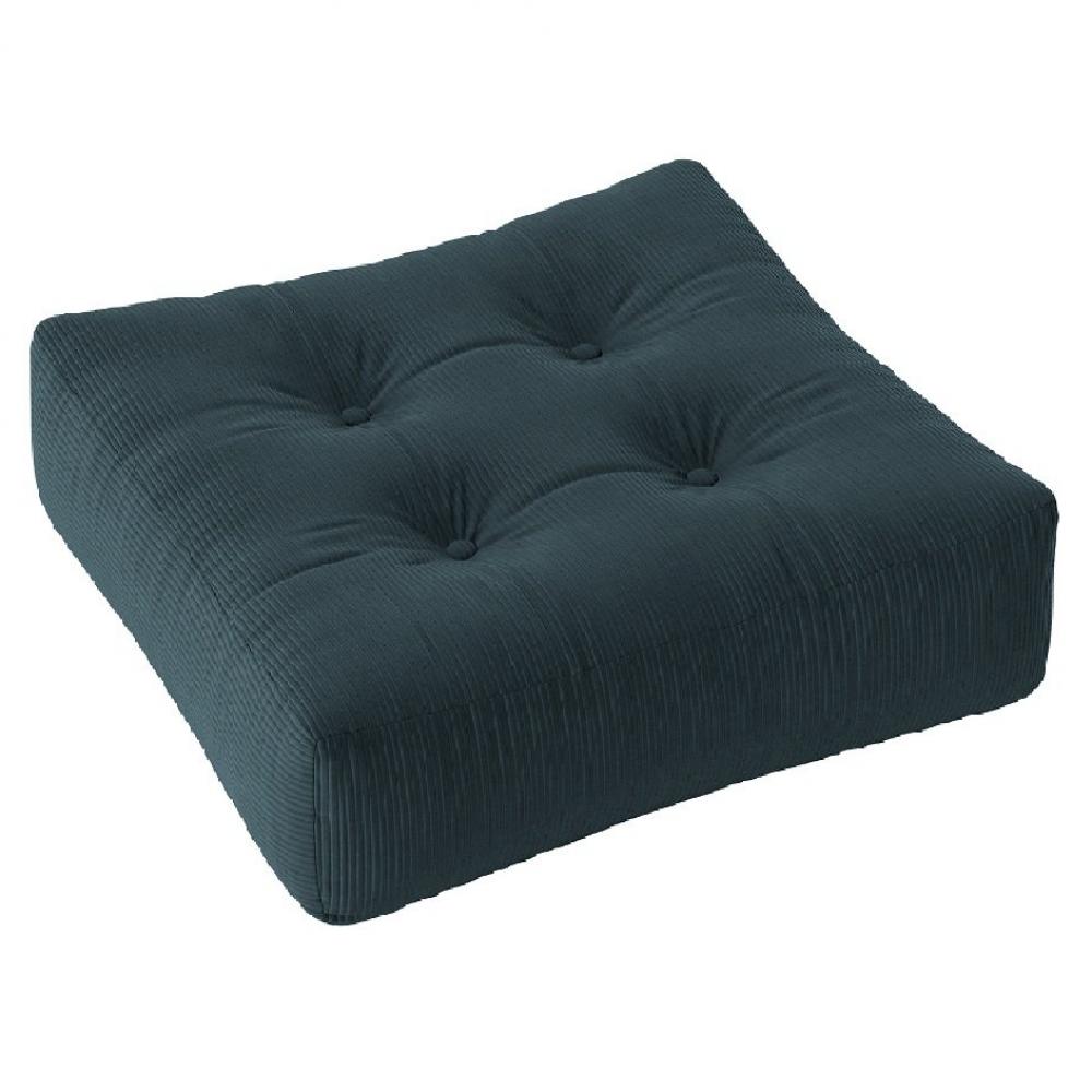 Pouf futon velours MORE POUF coloris bleu pâle